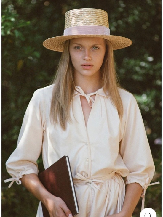Lack Of Color Accessories - LACK OF COLOR - PINK VELOUR STRAW HAT